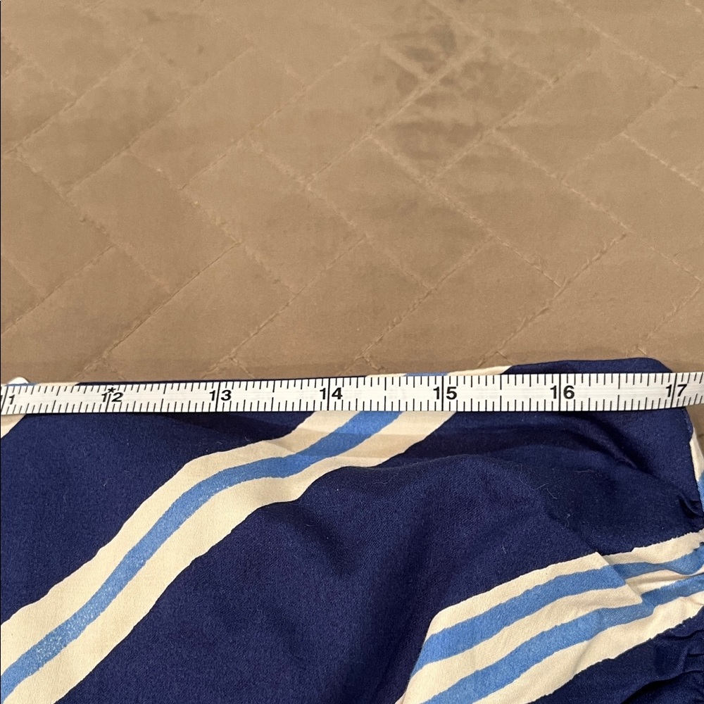 Mango Blue & White Slit Striped Skirt/NWT/12 - Picture 16 of 16
